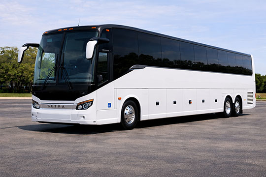 56-passenger charter bus available for charter in Ventura, CA